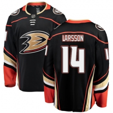Men's Anaheim Ducks #14 Jacob Larsson Fanatics Branded Black Home Breakaway NHL Jersey