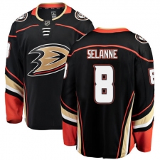 Men's Anaheim Ducks #8 Teemu Selanne Fanatics Branded Black Home Breakaway NHL Jersey