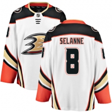 Men's Anaheim Ducks #8 Teemu Selanne Fanatics Branded White Away Breakaway NHL Jersey