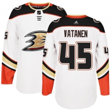 Youth Adidas Anaheim Ducks #45 Sami Vatanen Authentic White Away NHL Jersey