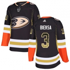 Men's Adidas Anaheim Ducks #3 Kevin Bieksa Authentic Black Drift Fashion NHL Jersey