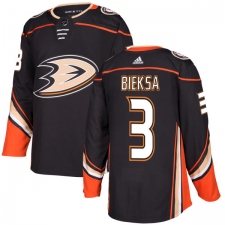 Men's Adidas Anaheim Ducks #3 Kevin Bieksa Authentic Black Home NHL Jersey