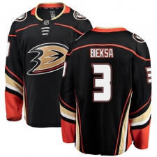 Men's Anaheim Ducks #3 Kevin Bieksa Fanatics Branded Black Home Breakaway NHL Jersey