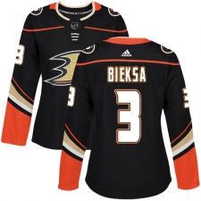 Women's Adidas Anaheim Ducks #3 Kevin Bieksa Authentic Black Home NHL Jersey