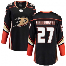 Women's Anaheim Ducks #27 Scott Niedermayer Fanatics Branded Black Home Breakaway NHL Jersey
