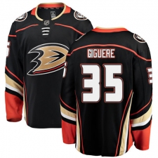 Youth Anaheim Ducks #35 Jean-Sebastien Giguere Fanatics Branded Black Home Breakaway NHL Jersey