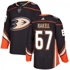 Men's Adidas Anaheim Ducks #67 Rickard Rakell Authentic Black Home NHL Jersey