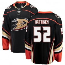 Men's Anaheim Ducks #52 Julius Nattinen Fanatics Branded Black Home Breakaway NHL Jersey