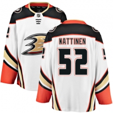 Men's Anaheim Ducks #52 Julius Nattinen Fanatics Branded White Away Breakaway NHL Jersey
