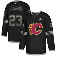 Men's Adidas Calgary Flames #23 Sean Monahan Black Authentic Classic Stitched NHL Jersey