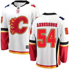 Men's Calgary Flames #54 Rasmus Andersson Fanatics Branded White Away Breakaway NHL Jersey