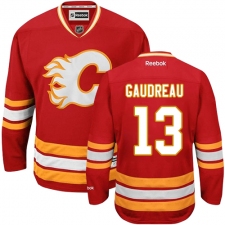Women's Reebok Calgary Flames #13 Johnny Gaudreau Premier Red Third NHL Jersey