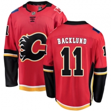 Men's Calgary Flames #11 Mikael Backlund Fanatics Branded Red Home Breakaway NHL Jersey