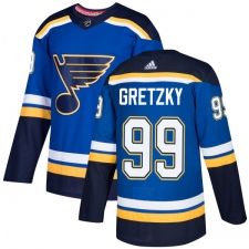 Youth Adidas St. Louis Blues #99 Wayne Gretzky Authentic Royal Blue Home NHL Jersey