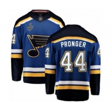 Men's St. Louis Blues #44 Chris Pronger Fanatics Branded Royal Blue Home Breakaway 2019 Stanley Cup Final Bound Hockey Jersey