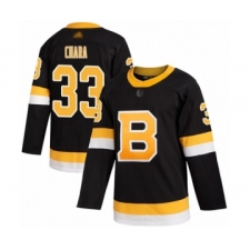 Men's Boston Bruins #33 Zdeno Chara Authentic Black Alternate Hockey Jersey