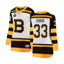 Women's Boston Bruins #33 Zdeno Chara White Winter Classic Fanatics Branded Breakaway 2019 Stanley Cup Final Bound Hockey Jersey