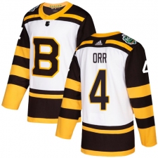 Men's Adidas Boston Bruins #4 Bobby Orr Authentic White 2019 Winter Classic NHL Jersey