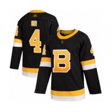 Men's Boston Bruins #4 Bobby Orr Authentic Black Alternate Hockey Jersey