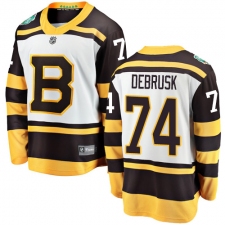Youth Boston Bruins #74 Jake DeBrusk White 2019 Winter Classic Fanatics Branded Breakaway NHL Jersey