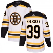 Men's Adidas Boston Bruins #39 Matt Beleskey Authentic White Away NHL Jersey