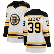 Women's Boston Bruins #39 Matt Beleskey Authentic White Away Fanatics Branded Breakaway NHL Jersey