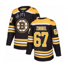 Men's Boston Bruins #67 Jakub Zboril Authentic Black Home 2019 Stanley Cup Final Bound Hockey Jersey