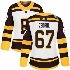 Women's Adidas Boston Bruins #67 Jakub Zboril Authentic White 2019 Winter Classic NHL Jersey