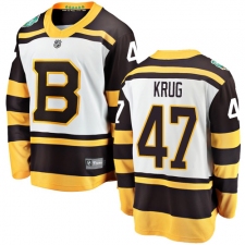 Youth Boston Bruins #47 Torey Krug White 2019 Winter Classic Fanatics Branded Breakaway NHL Jersey