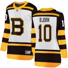 Women's Boston Bruins #10 Anders Bjork White 2019 Winter Classic Fanatics Branded Breakaway NHL Jersey