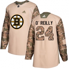Youth Adidas Boston Bruins #24 Terry O'Reilly Authentic Camo Veterans Day Practice NHL Jersey