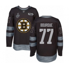 Men's Boston Bruins #77 Ray Bourque Authentic Black 1917-2017 100th Anniversary 2019 Stanley Cup Final Bound Hockey Jersey