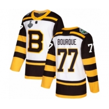 Men's Boston Bruins #77 Ray Bourque Authentic White Winter Classic 2019 Stanley Cup Final Bound Hockey Jersey