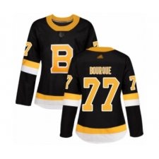 Women's Boston Bruins #77 Ray Bourque Authentic Black Alternate Hockey Jersey