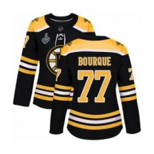 Women's Boston Bruins #77 Ray Bourque Authentic Black Home 2019 Stanley Cup Final Bound Hockey Jersey