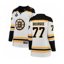 Women's Boston Bruins #77 Ray Bourque Authentic White Away Fanatics Branded Breakaway 2019 Stanley Cup Final Bound Hockey Jersey