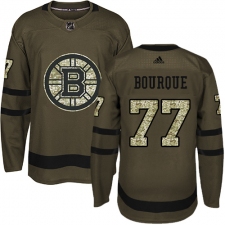 Youth Adidas Boston Bruins #77 Ray Bourque Premier Green Salute to Service NHL Jersey