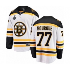 Youth Boston Bruins #77 Ray Bourque Authentic White Away Fanatics Branded Breakaway 2019 Stanley Cup Final Bound Hockey Jersey