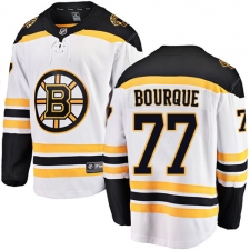 Youth Boston Bruins #77 Ray Bourque Authentic White Away Fanatics Branded Breakaway NHL Jersey