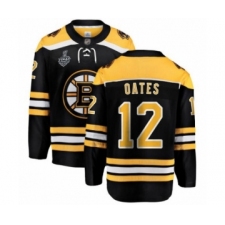 Youth Boston Bruins #12 Adam Oates Authentic Black Home Fanatics Branded Breakaway 2019 Stanley Cup Final Bound Hockey Jersey