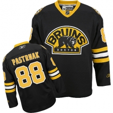 Women's Reebok Boston Bruins #88 David Pastrnak Premier Black Third NHL Jersey