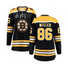 Women's Boston Bruins #86 Kevan Miller Authentic Black Home Fanatics Branded Breakaway 2019 Stanley Cup Final Bound Hockey Jersey