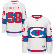 Men's Reebok Montreal Canadiens #58 Noah Juulsen Premier White 2016 Winter Classic NHL Jersey
