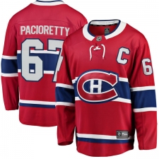 Men's Montreal Canadiens #67 Max Pacioretty Authentic Red Home Fanatics Branded Breakaway NHL Jersey
