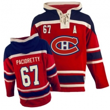Men's Old Time Hockey Montreal Canadiens #67 Max Pacioretty Authentic Red Sawyer Hooded Sweatshirt NHL Jersey