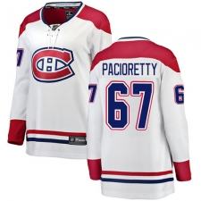 Women's Montreal Canadiens #67 Max Pacioretty Authentic White Away Fanatics Branded Breakaway NHL Jersey