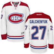 Youth Reebok Montreal Canadiens #27 Alex Galchenyuk Authentic White Away NHL Jersey