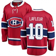 Men's Montreal Canadiens #10 Guy Lafleur Authentic Red Home Fanatics Branded Breakaway NHL Jersey