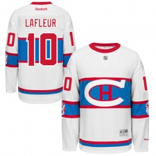 Men's Reebok Montreal Canadiens #10 Guy Lafleur Premier White 2016 Winter Classic NHL Jersey