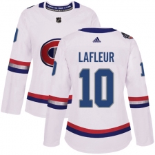 Women's Adidas Montreal Canadiens #10 Guy Lafleur Authentic White 2017 100 Classic NHL Jersey